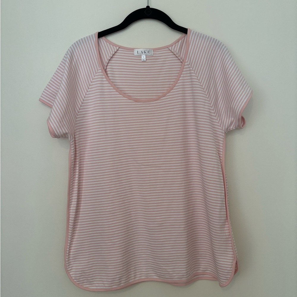 LAKE Pink & White Stripe Pajamas